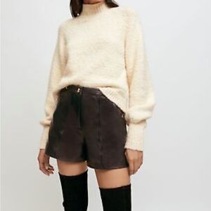 Maje ECRU Women's Matalia Mock Neck Sweater, US 1